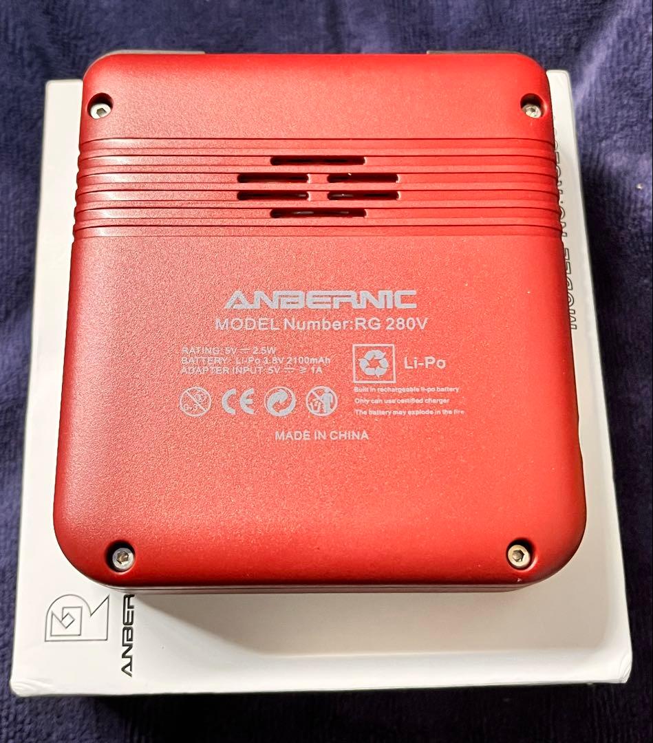 ANBERNIC RG280V ゴールド + RG35xx H クリアパープル