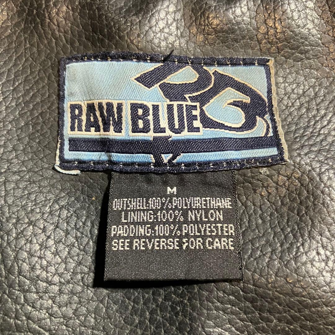 RAW BLUE ドル札柄 フェイクレザージャケット b系 alwissam