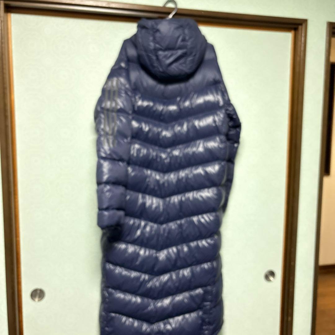 タイムセール✴︎美品✴︎ adidas Oサイズ ネイビー ダウンコート フード付き