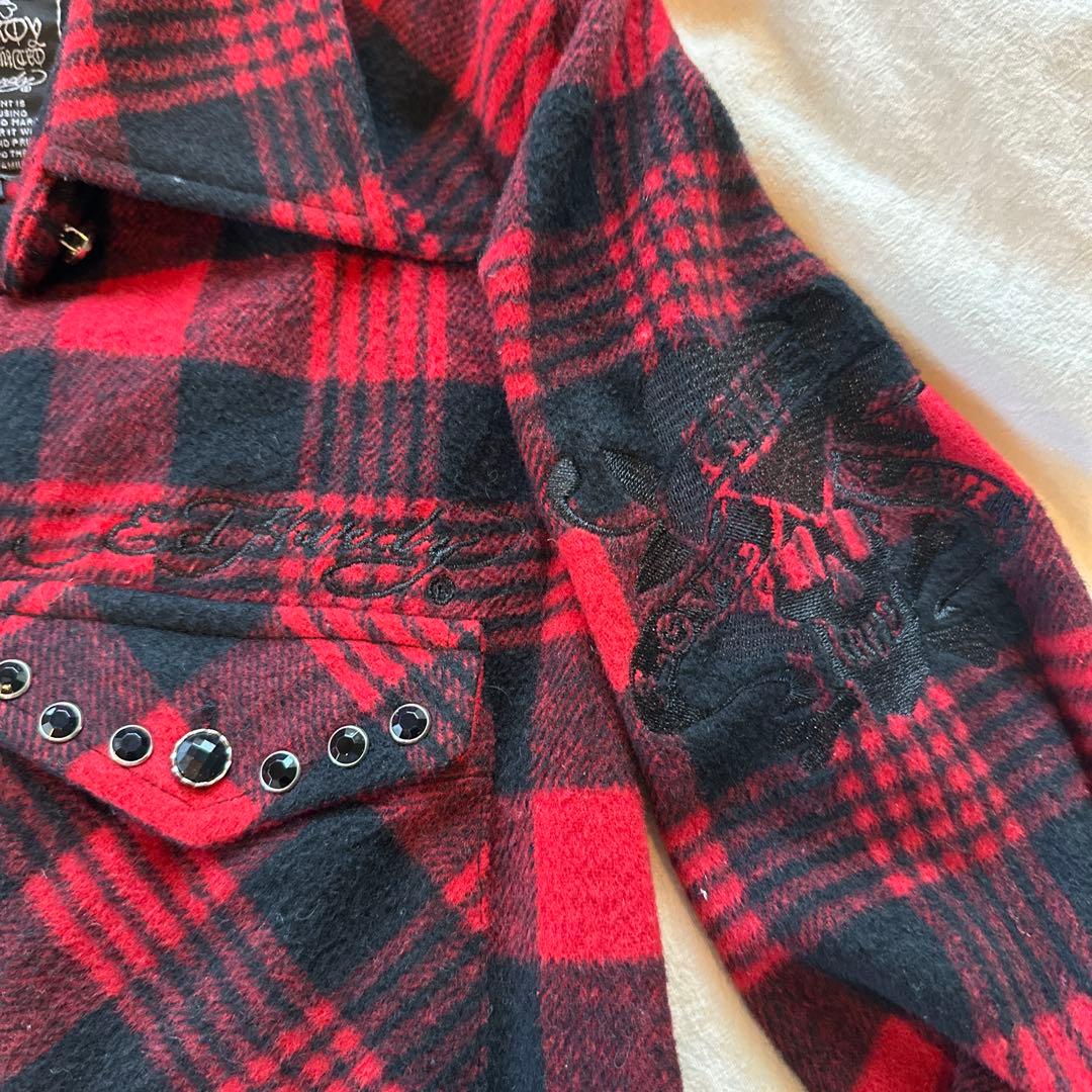 トップス Ed Hardy archive tattodesign check shirt
