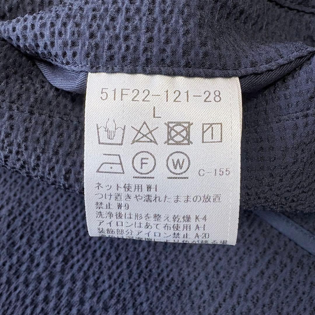 美品✨人気のL✨ブラックレーベルクレストブリッジ シアサッカージップジャケット紺