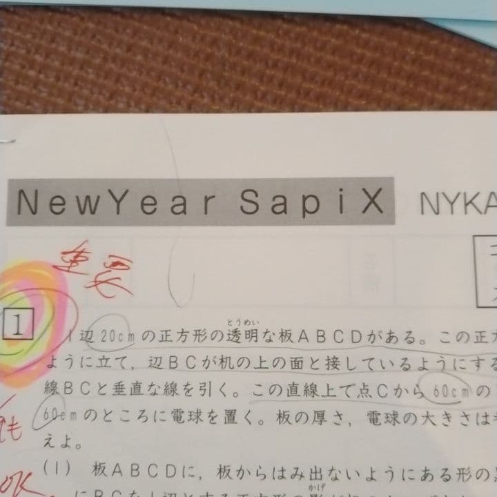 SAPIXサピックス　正月特訓　開成中学対策プリント