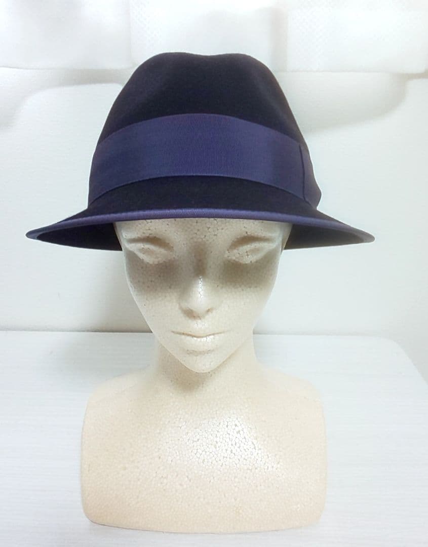 美品 Borsalino ボルサリーノ ラビットファー フェドラ 60 イタリア