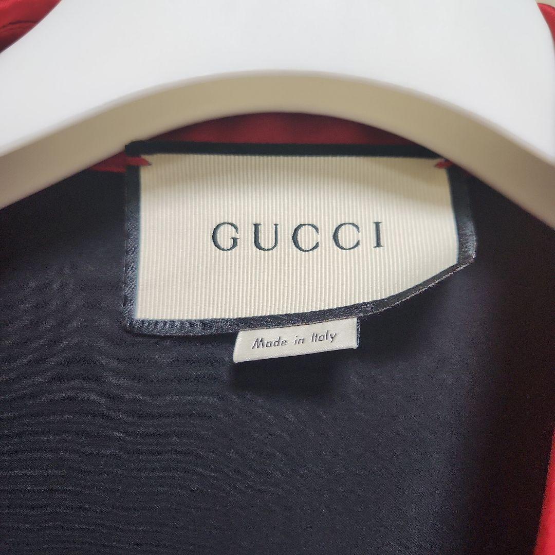 【訳.難あり】格安　GUCCI ボウリングシャツ ネイビー レッド ホワイト