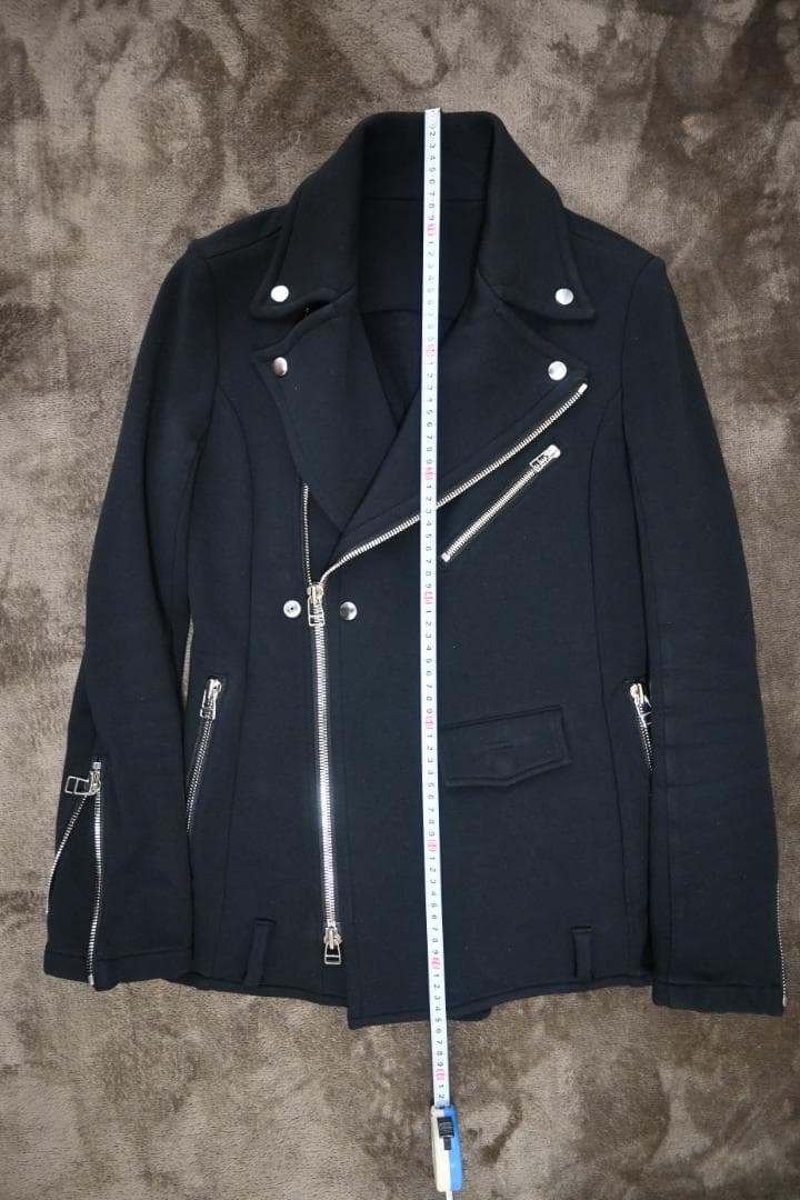 bajra バジュラ スエット素材 ダブルライダースJKT 黒 サイズ1 美品