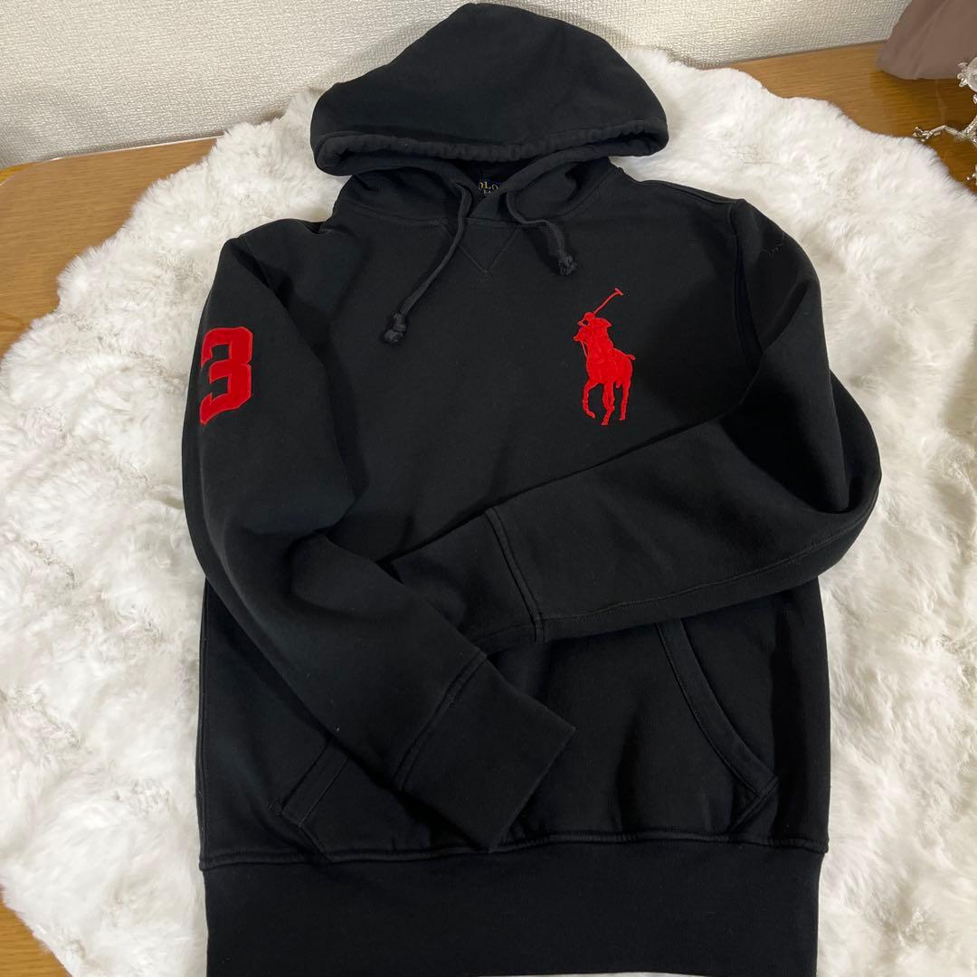 POLO ラルフローレン　ビッグポニー　プルオーバーパーカー ブラック XS