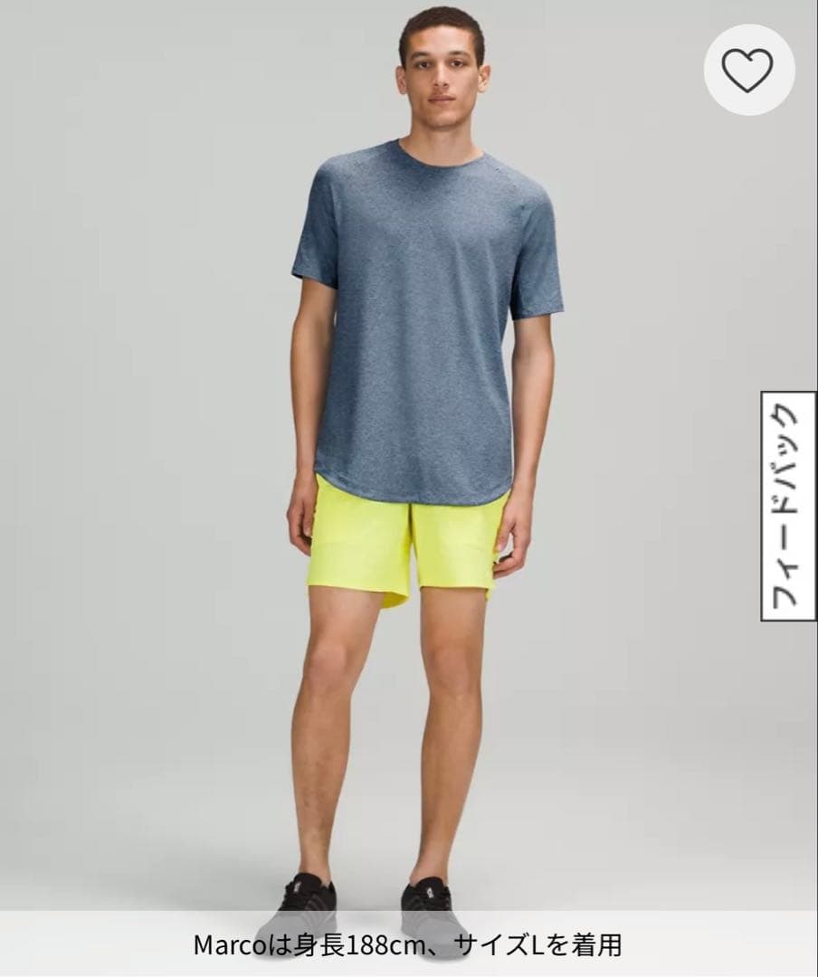陸上用シャツ lululemon Drysense Short Sleeve gleen L