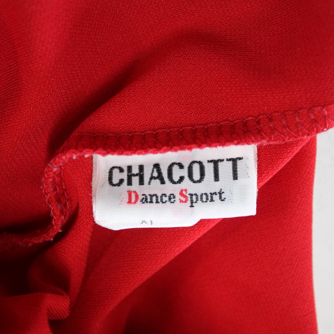 【美品 日本製 社交ダンス衣装】レッド CHACOTT スカート 赤 黒
