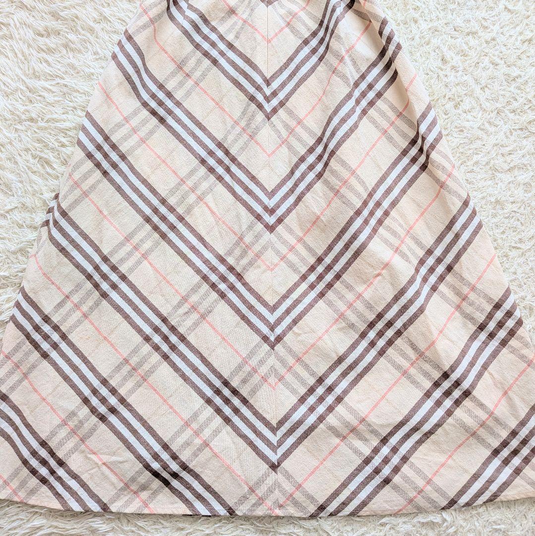 BURBERRY LONDON♪ノバチェックワンピース　リボンベルト　S