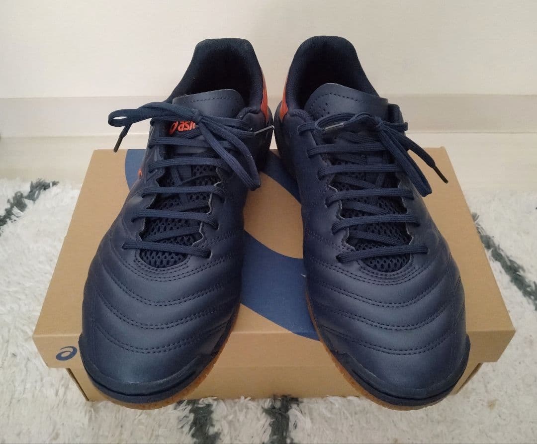 ASICS CALCITRU フットサルシューズ ネイビー/オレンジ