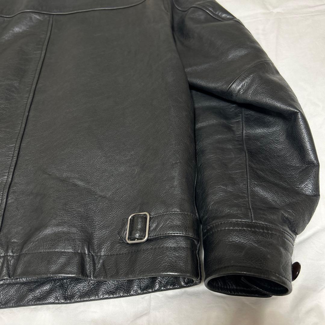 90s old gap レザージャケットXS　牛革　野村訓一　カーコート