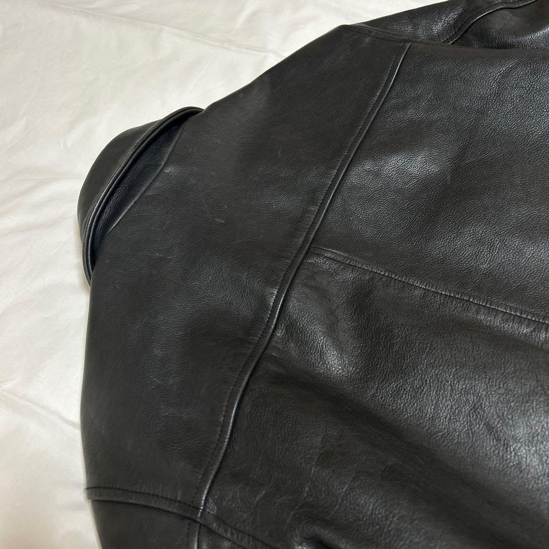 90s old gap レザージャケットXS　牛革　野村訓一　カーコート