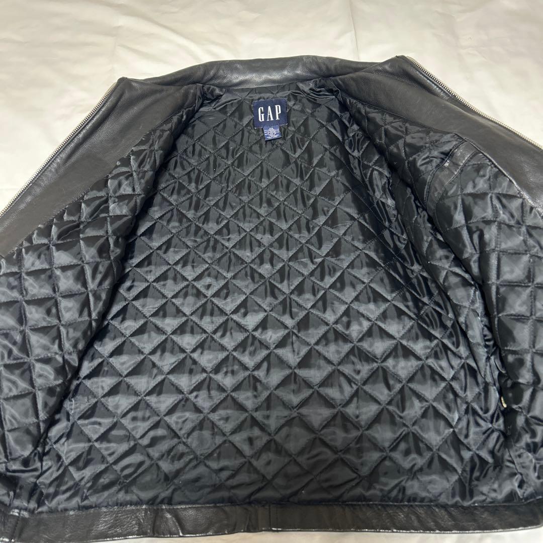 90s old gap レザージャケットXS　牛革　野村訓一　カーコート