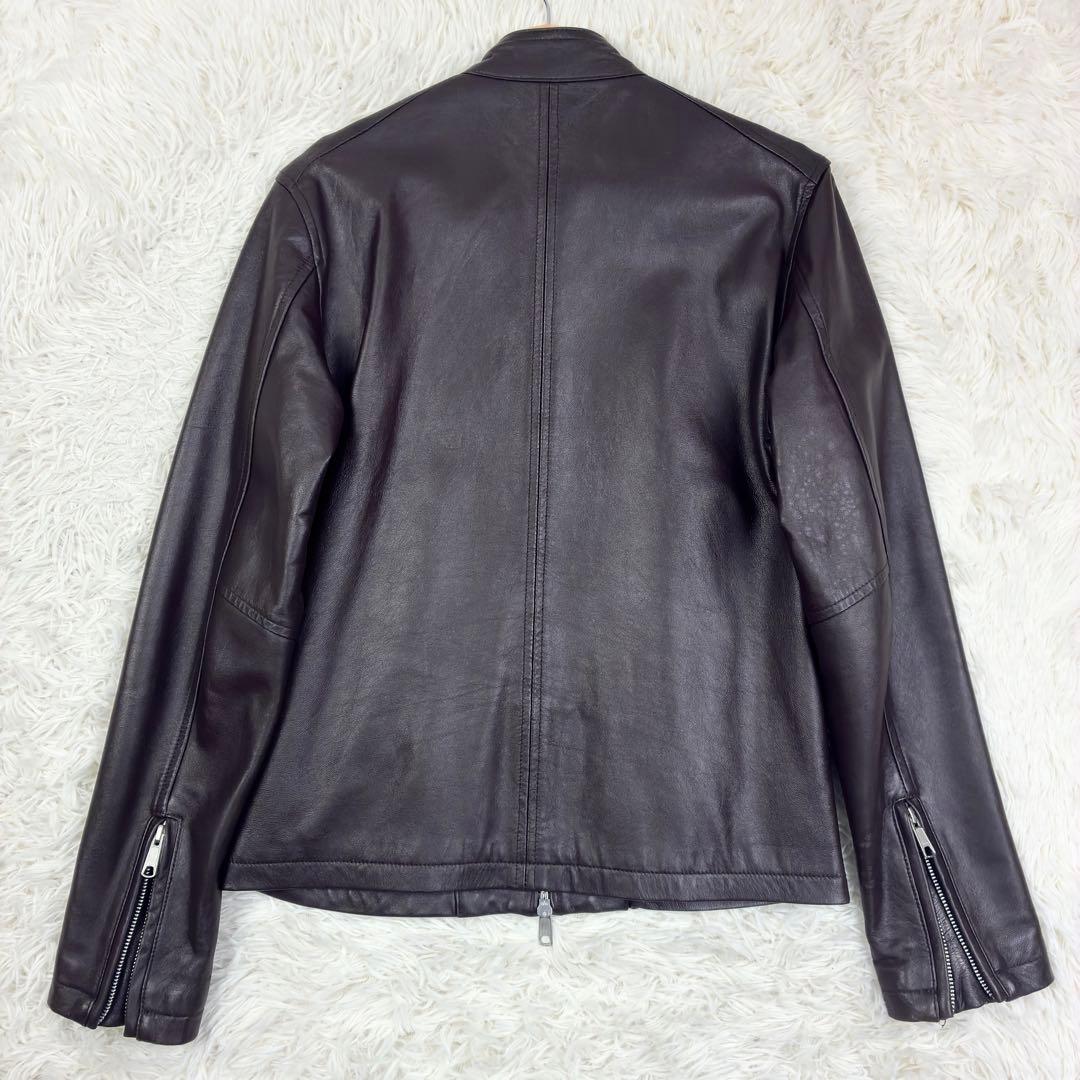 美品　アーバンリサーチ　ラムレザー　シングルライダース　レザージャケット　M