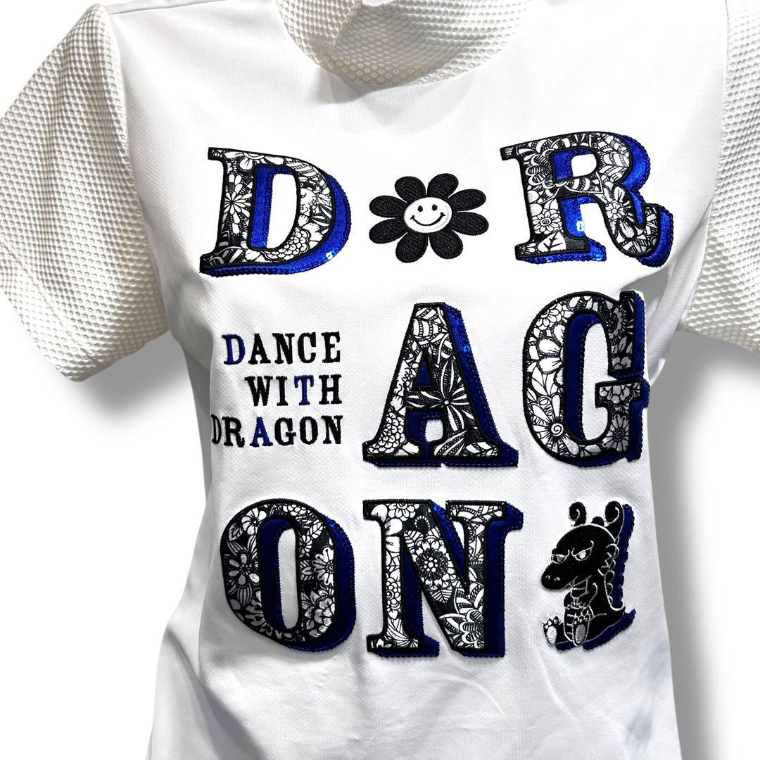 DANCE WITH DRAGON DDFlowerちびドラモックネックTシャツ
