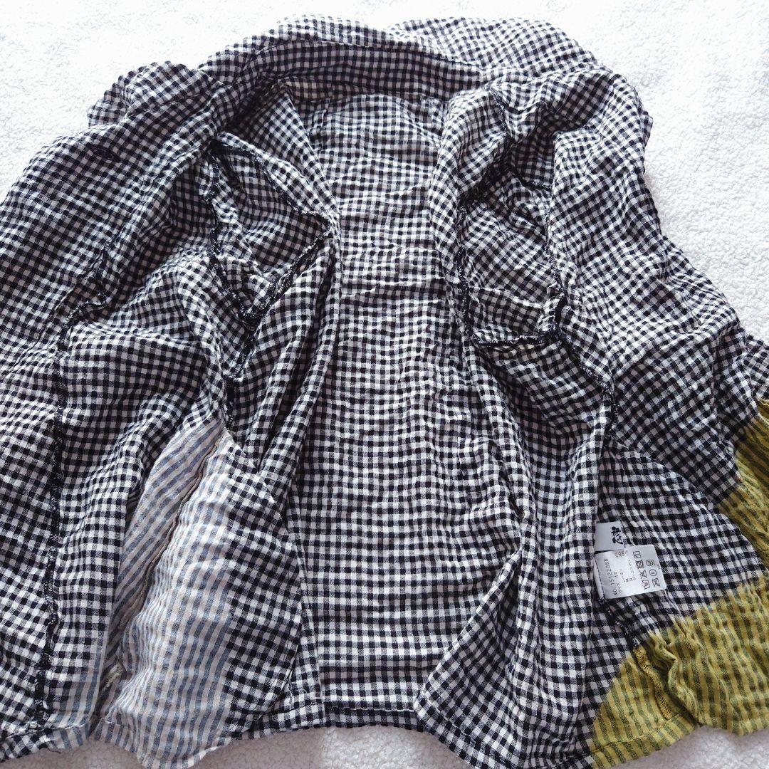 美品 慈雨 25SS ギンガム絞ジャケット