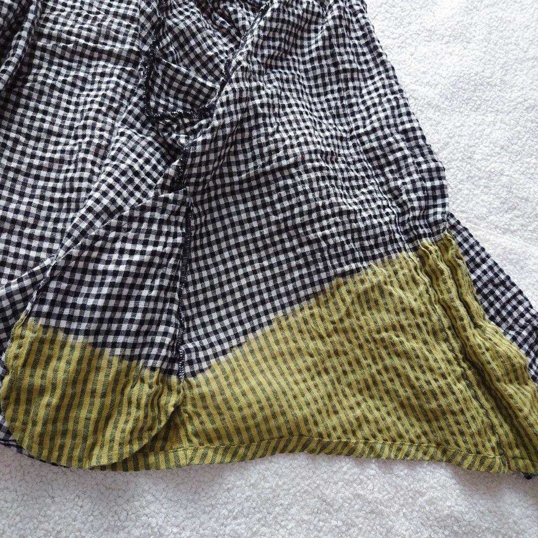 美品 慈雨 25SS ギンガム絞ジャケット