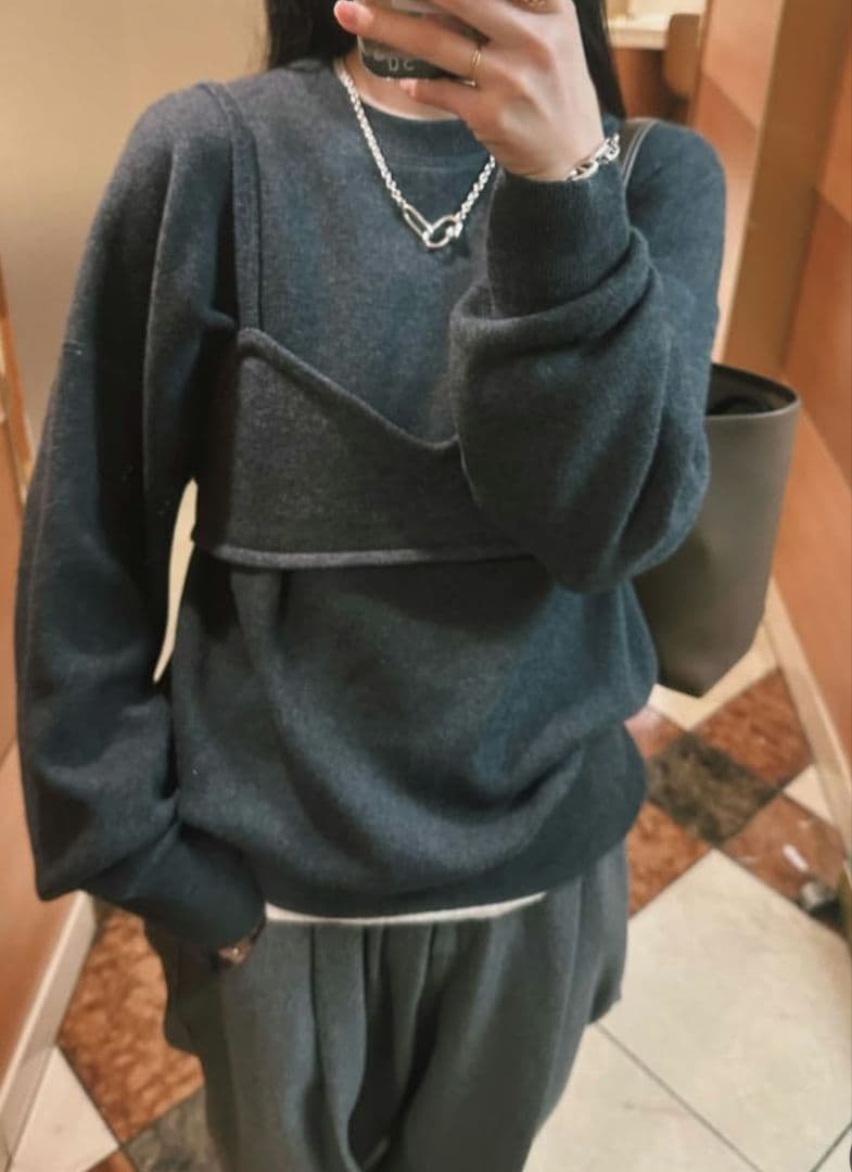【タグ付き新品】6(ROKU) ウールカシミヤ ブラニット ビスチェ