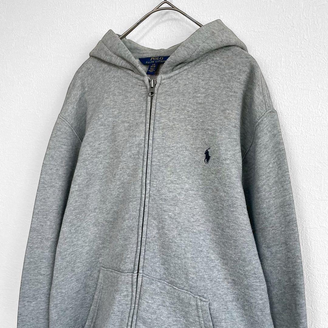 ポロラルフローレンPOLO RALPH LAURENジップアップパーカー　グレー