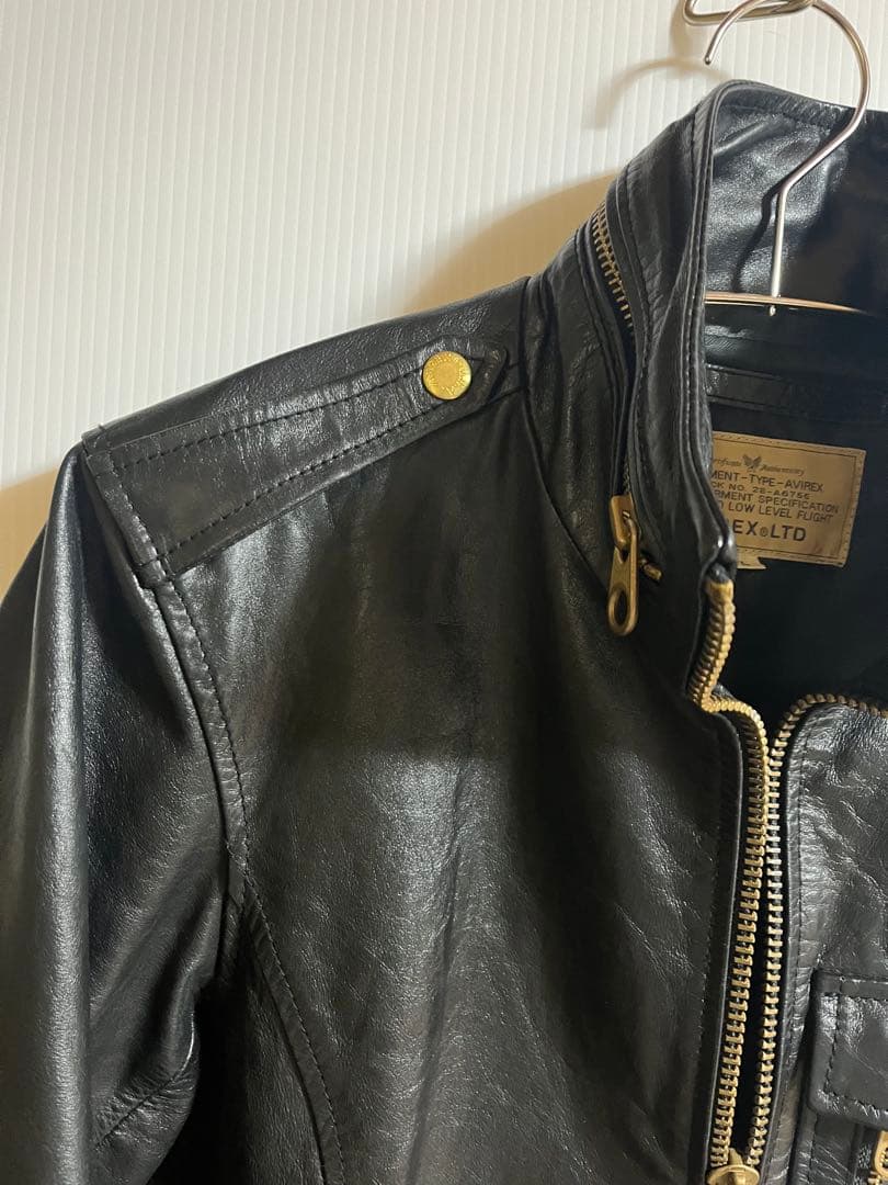 AVIREX アビレックス レザー ジャケット L 黒