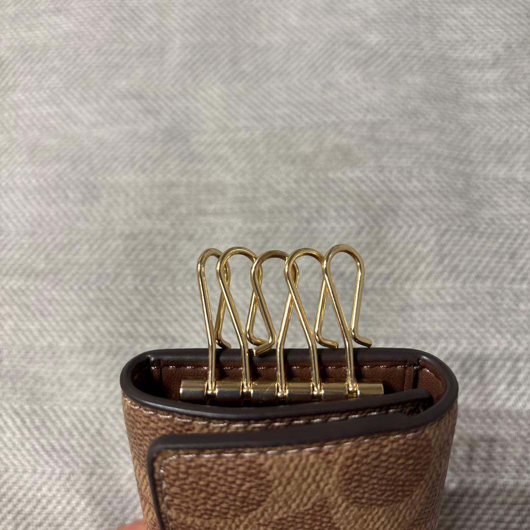 【新品同様】限界値下げCOACH ブラウン レザー キーケース