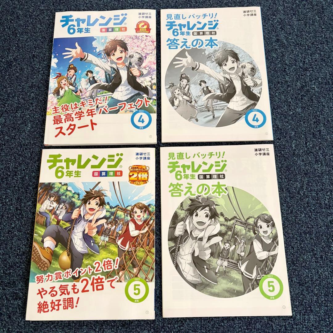 【新品未使用】チャレンジ 6年生 10ヶ月分　中学準備講座　進研ゼミ小学講座