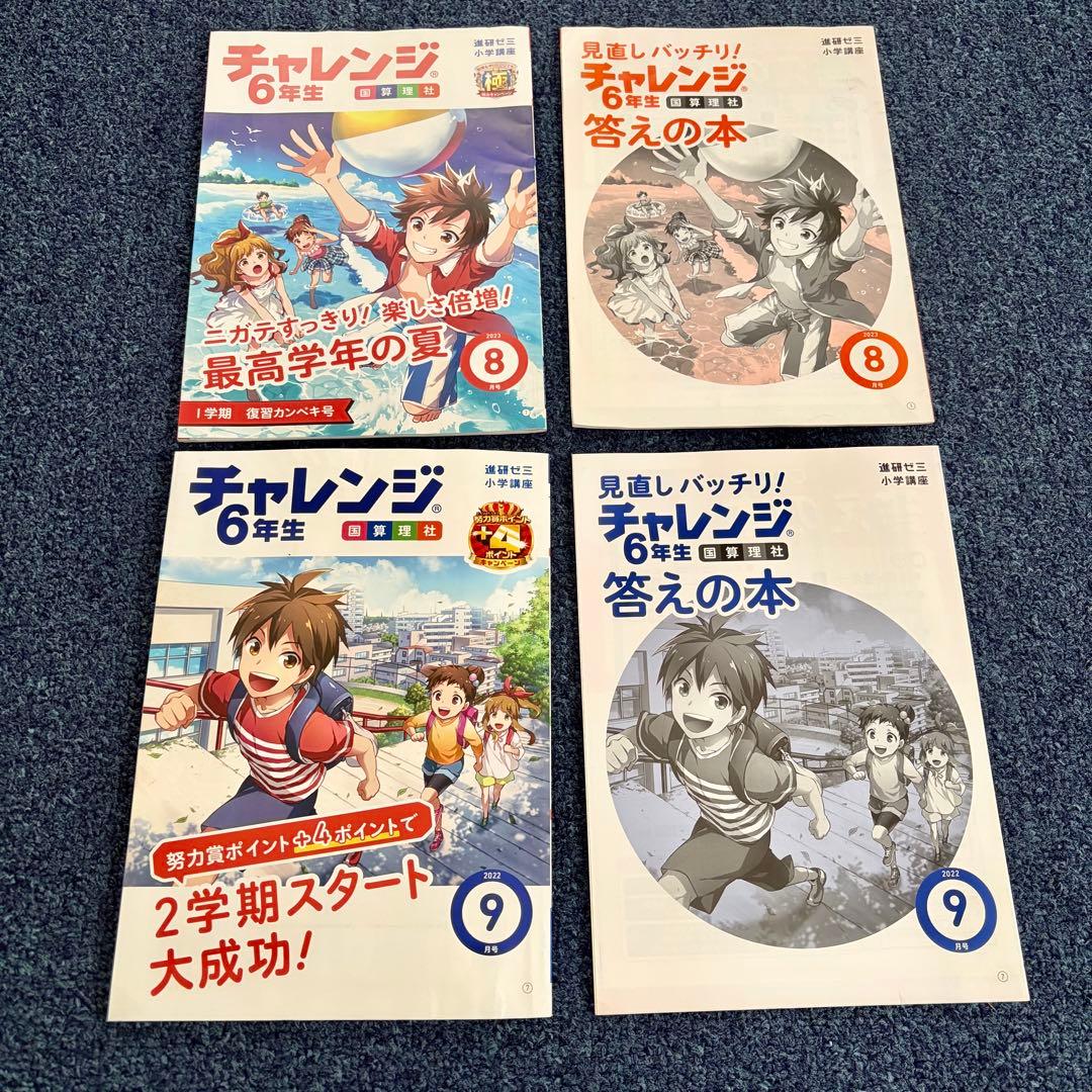 【新品未使用】チャレンジ 6年生 10ヶ月分　中学準備講座　進研ゼミ小学講座