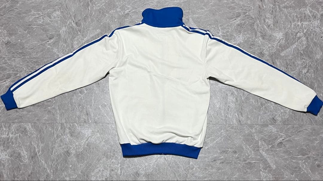 adidas トラックジャケット ホワイト/ブルー