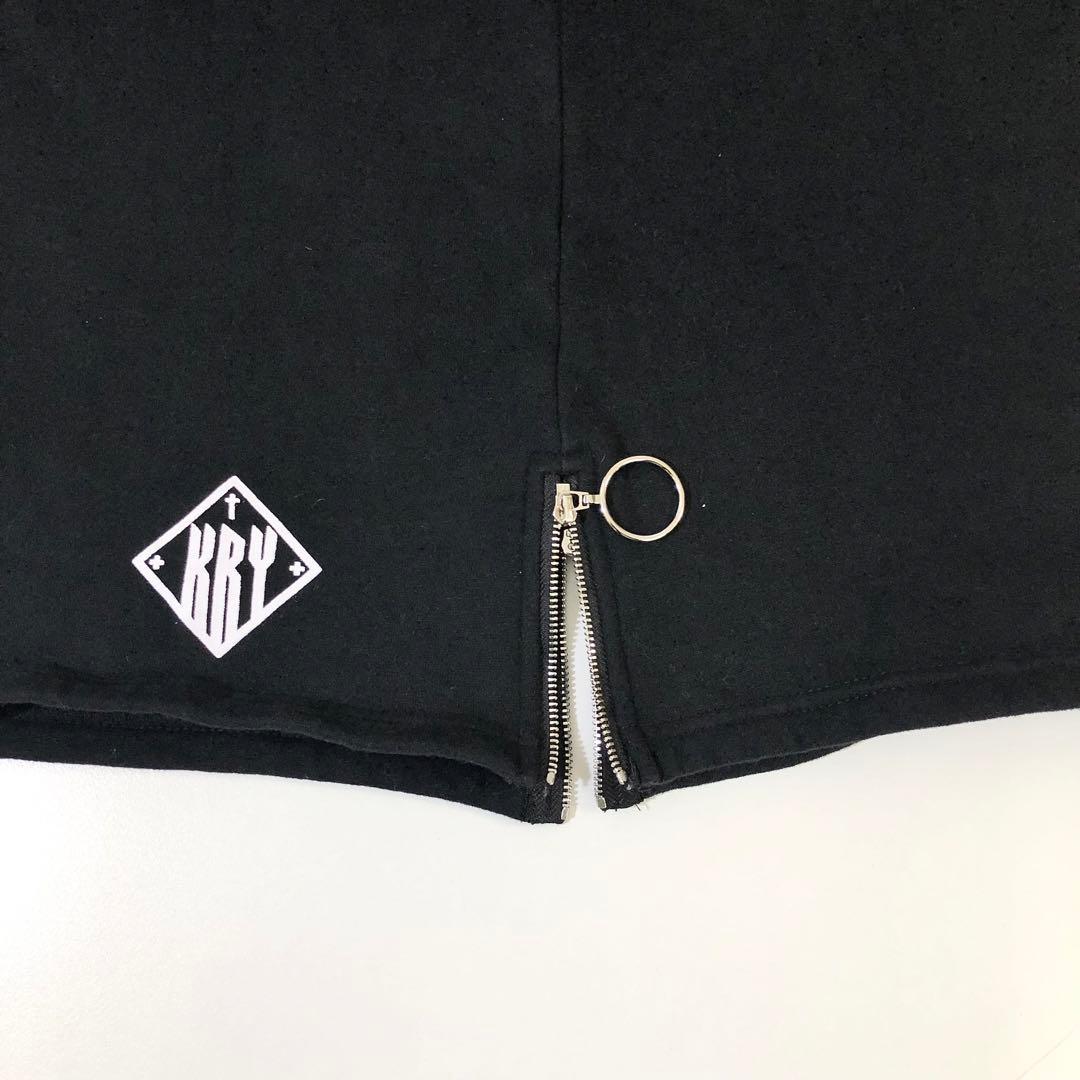 【4】KRY clothing セットアップ パーカー ワンピース 黒 美品