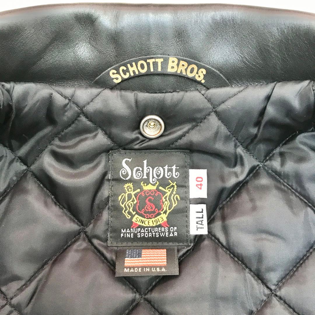 schott ステアハイドレザー 40 ダブルライダース ジャケット S3390