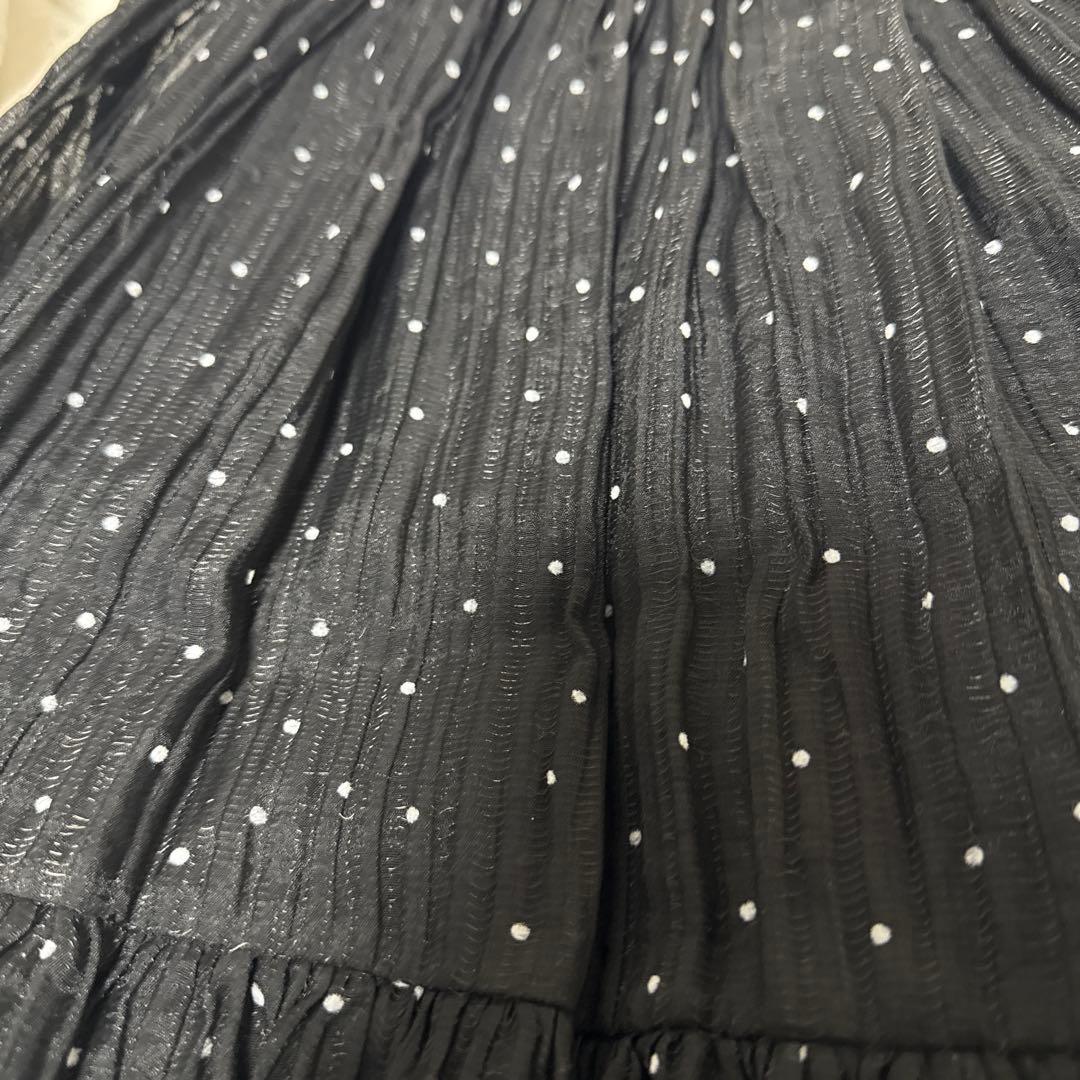 ワンピース Tiered Polka-Dot Long Dress herlipto