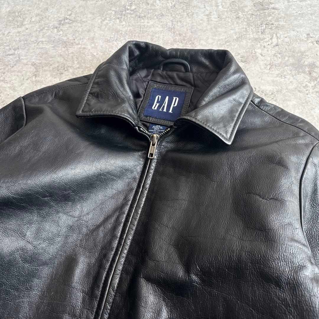90's ■OLD GAP オールドギャップ レザージャケット ブルゾン 黒