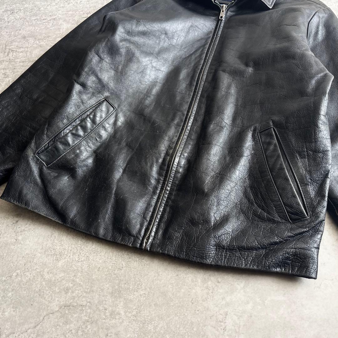 90's ■OLD GAP オールドギャップ レザージャケット ブルゾン 黒