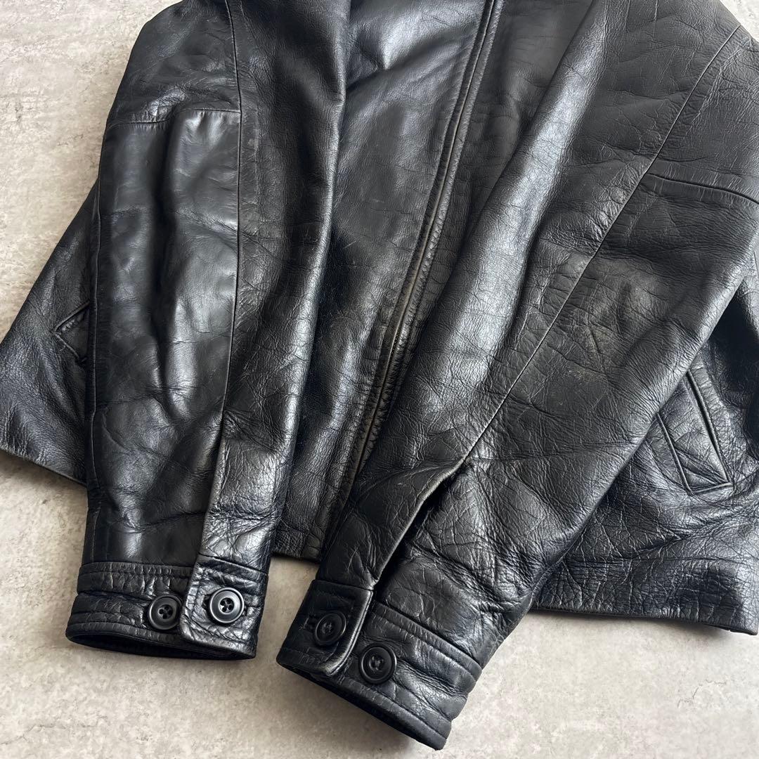 90's ■OLD GAP オールドギャップ レザージャケット ブルゾン 黒