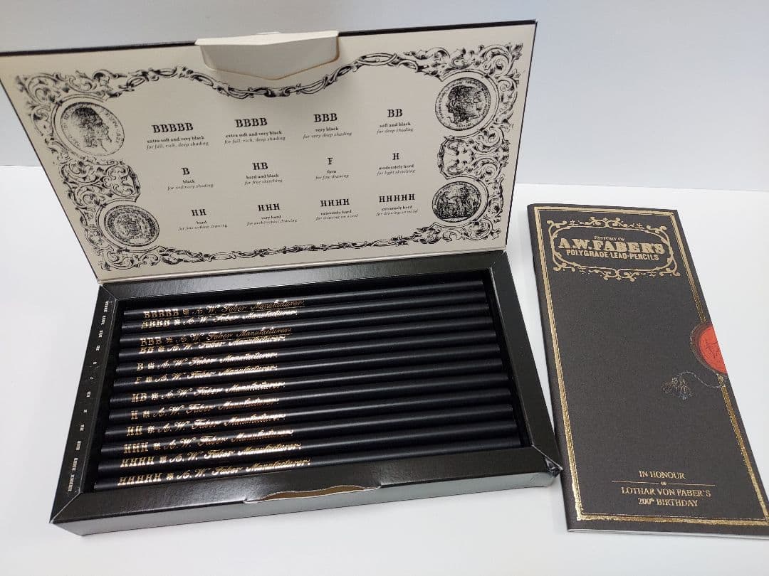 レトロ鉛筆、ファーバーカステル、A.W. Faber ポリグラフ鉛筆 12本入り