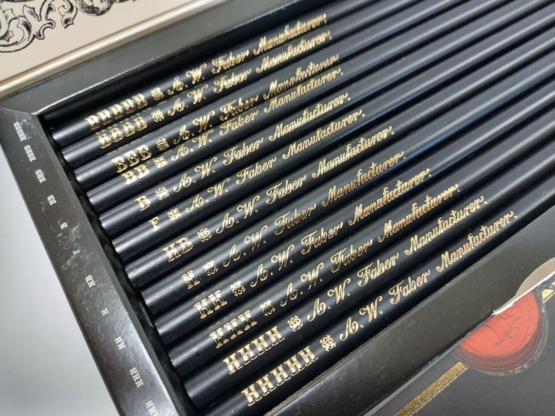 レトロ鉛筆、ファーバーカステル、A.W. Faber ポリグラフ鉛筆 12本入り