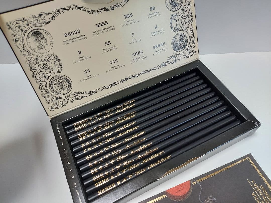 レトロ鉛筆、ファーバーカステル、A.W. Faber ポリグラフ鉛筆 12本入り