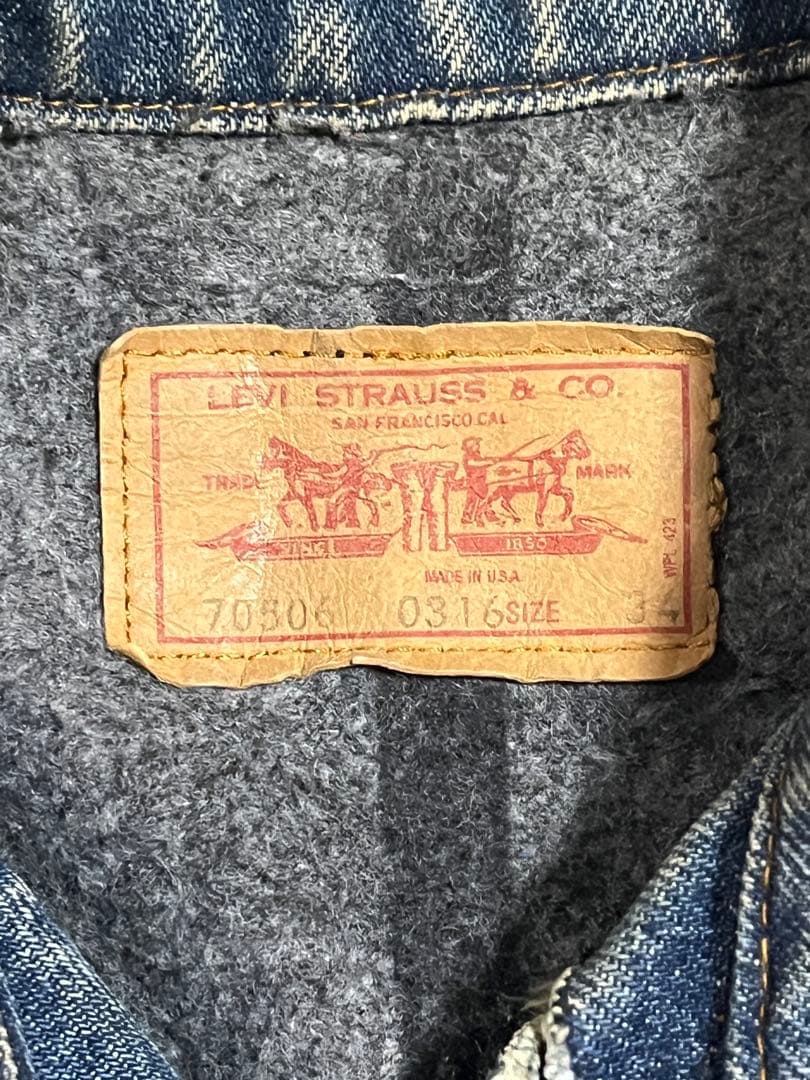 h*1様 Levi's 70506 ブランケット 90s usa製