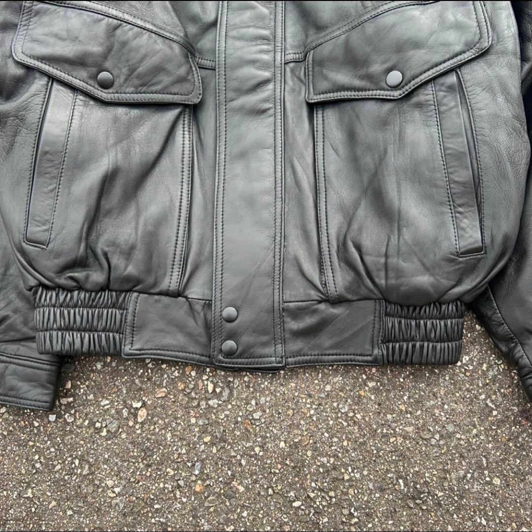 羊革 短丈 leather jacket レザージャケット 90s y2k