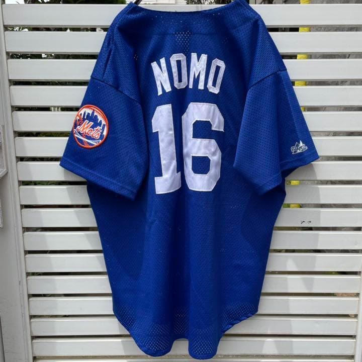 希少　USA製 90's NY.メッツNOMO16 vintage ゲームシャツ