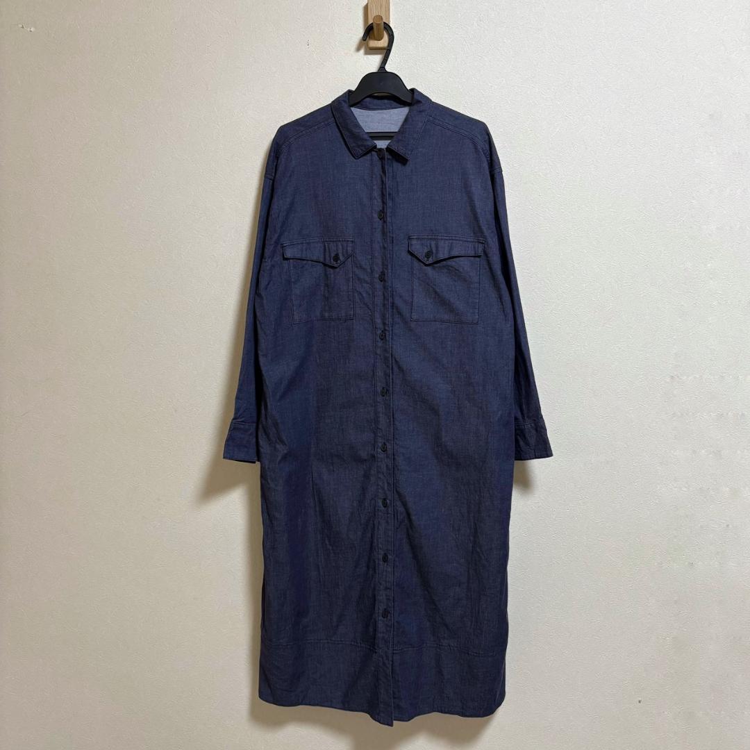 美品 レキップ ダンガリーシャツ ワンピース 38 ゆったり
