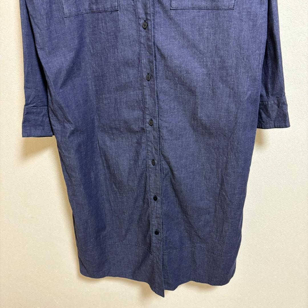 美品 レキップ ダンガリーシャツ ワンピース 38 ゆったり