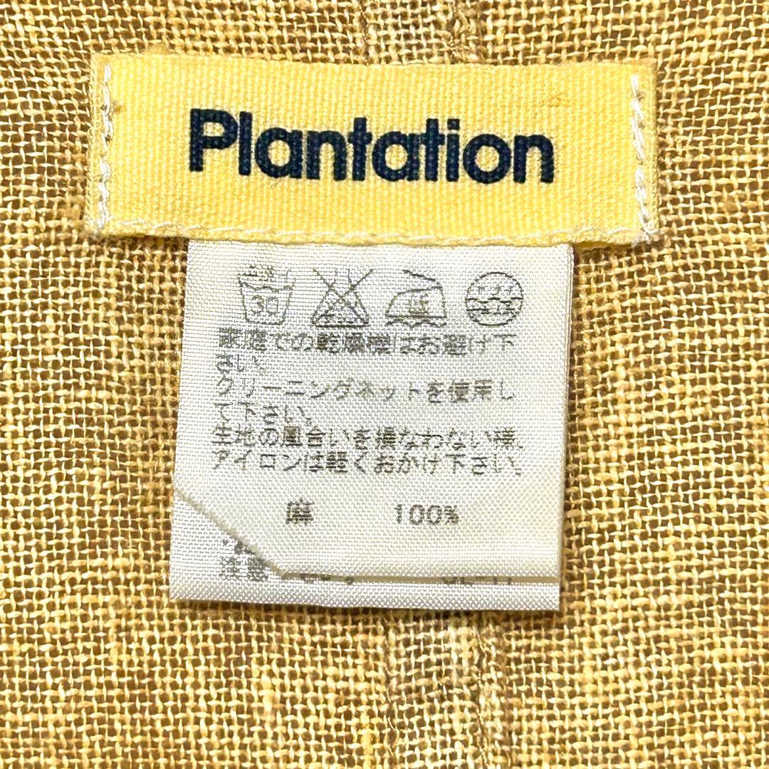 Plantation プランテーション リネン 変形ジャケット ベルトデザイン