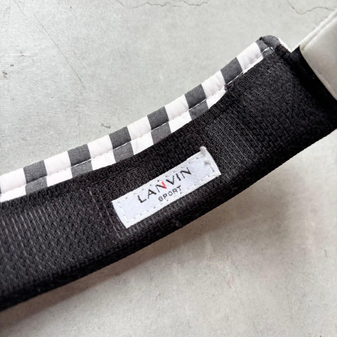 LANVIN SPORT ランバンスポール サンバイザー ロゴ ホワイト リボン