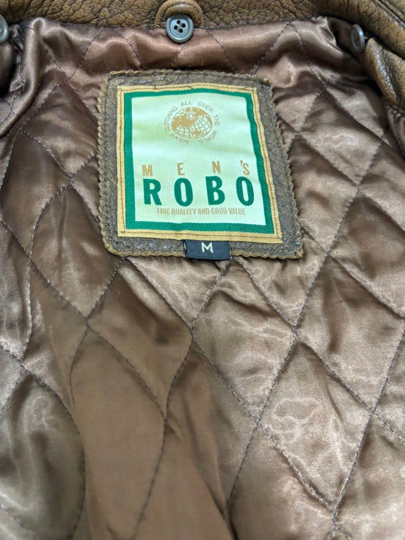 Men’s Robo レザージャケット 本革 ヴィンテージ ブラウン　Mサイズ