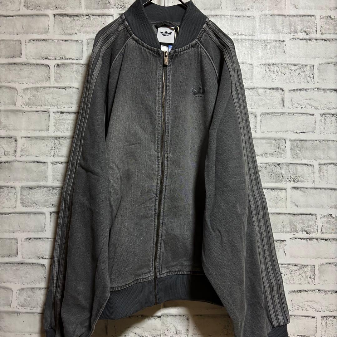 新品XL⭐️adidasアディカラー ルーズ デニムブラック ウォッシュジャケット