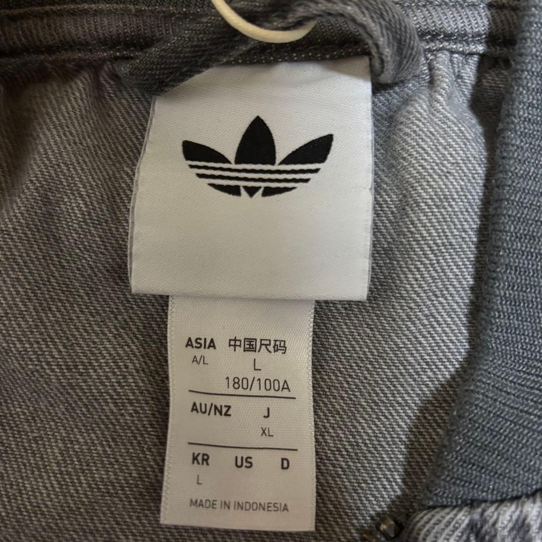 新品XL⭐️adidasアディカラー ルーズ デニムブラック ウォッシュジャケット