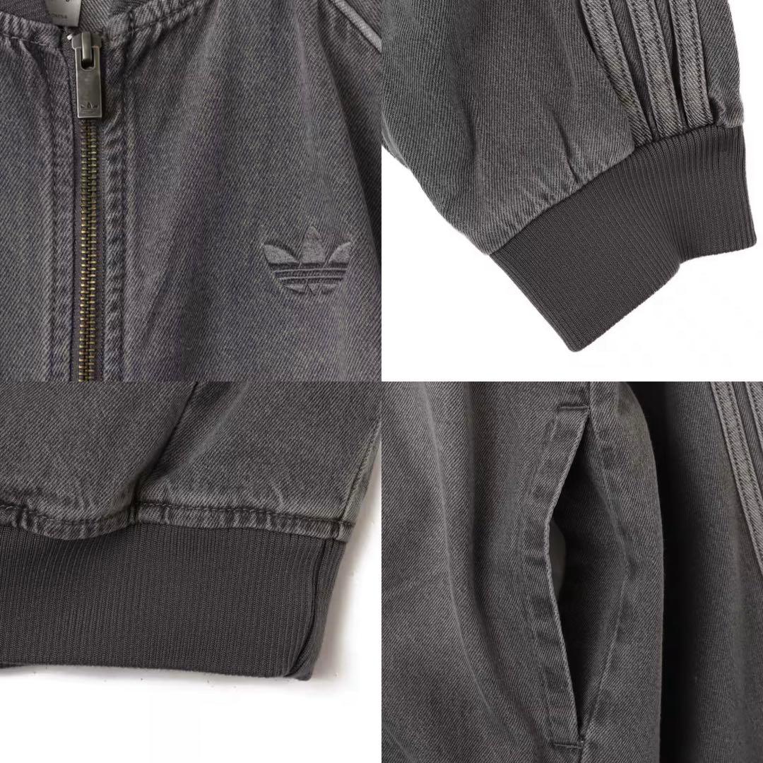 新品XL⭐️adidasアディカラー ルーズ デニムブラック ウォッシュジャケット