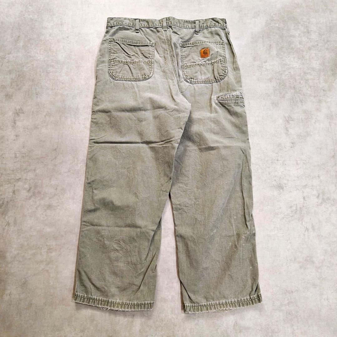 カーハート W38 ダックパンツ ペインター 00s 古着 グレー 17996