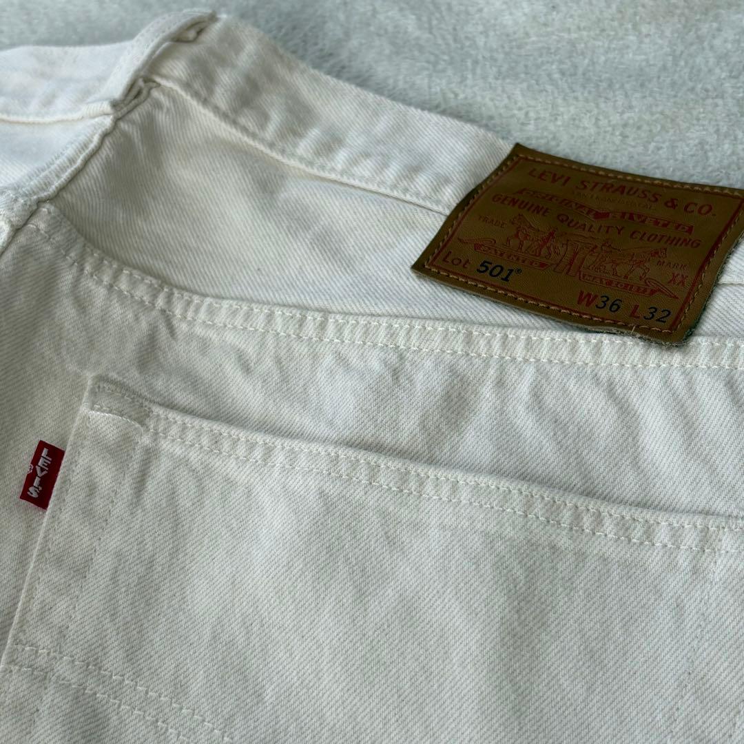 TAB！！Levi's 501 BigE ホワイト デニムパンツ w36